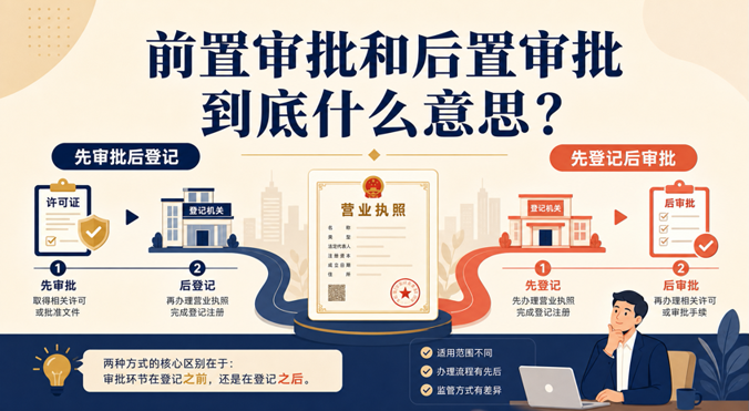 前置审批和后置审批到底什么意思?经营范围变更必知(图1) 前置审批和后置审批到底什么意思?经营范围变更必知(图1)