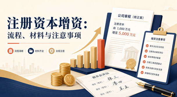 注册资本增资:流程、材料与注意事项(图1) 注册资本增资:流程、材料与注意事项(图1)