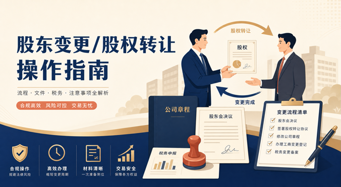 股东变更/股权转让操作指南(图1) 股东变更/股权转让操作指南(图1)
