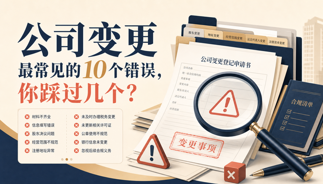 公司变更最容易出错的10个地方