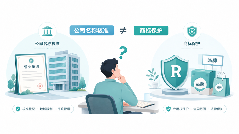公司名已经核准了，为什么商标还