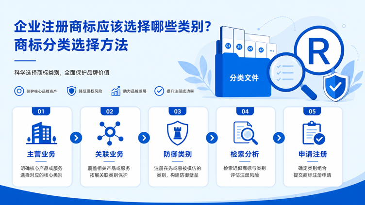 企业注册商标应该选择哪些类别?