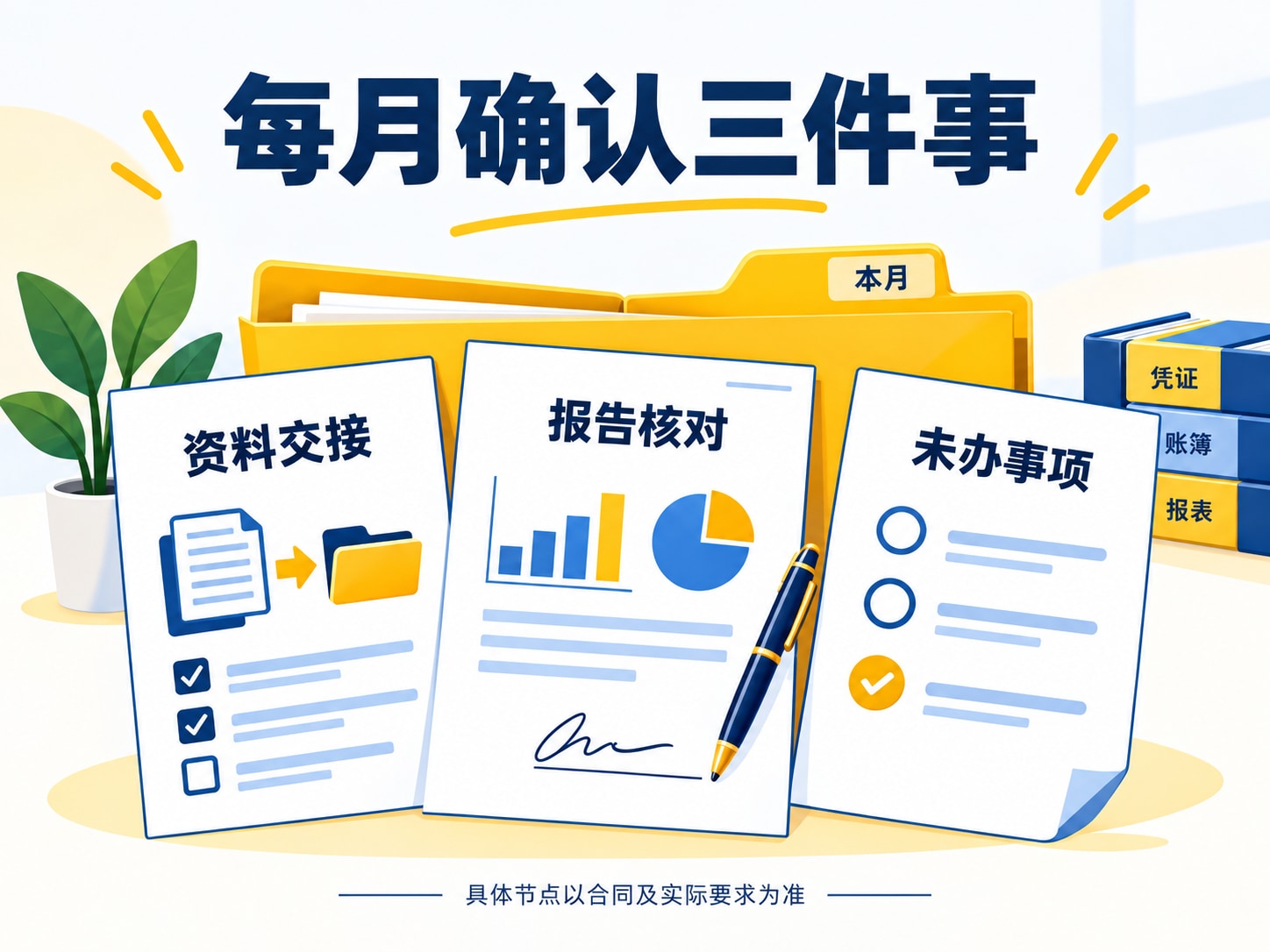 代理记账每月哪些事要老板确认?三处节点与月末清单(图1) 代理记账每月哪些事要老板确认?三处节点与月末清单(图1)